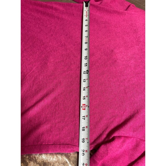 NWT Carmen Marc Valvo pink w gold zippered sweater - Picture 7 of 8